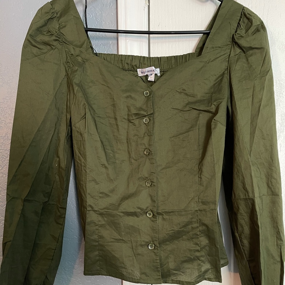 Olive Green Blouse